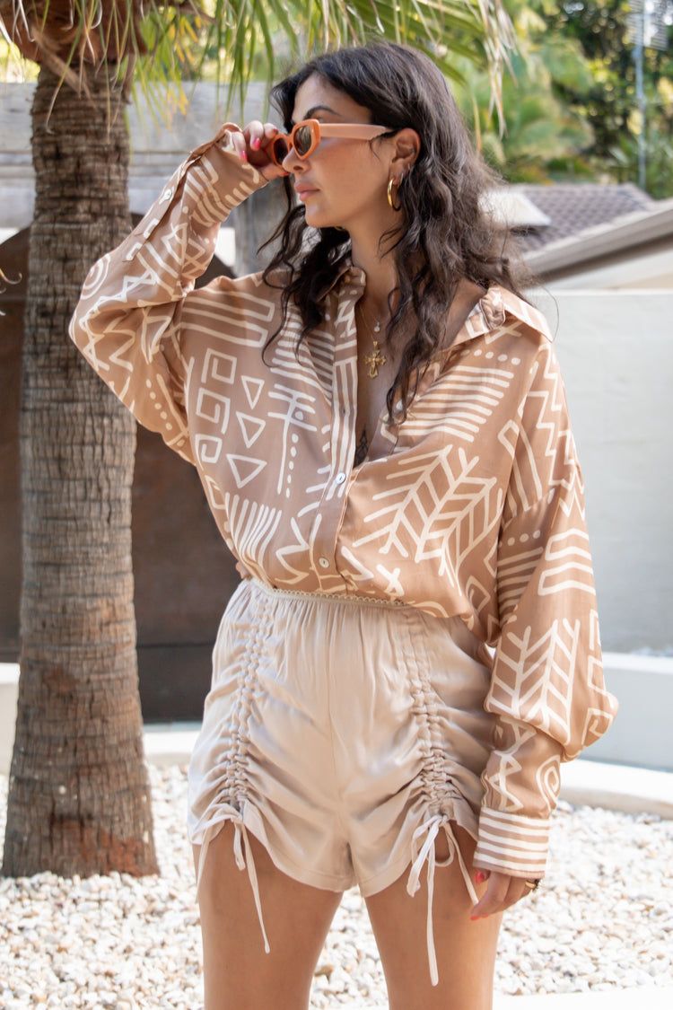 Sunrise Vista Shorts Nude sold by Verge Girl