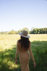 VRG GRL Body & Soul Knit Maxi Dress // Tan sold by Verge Girl
