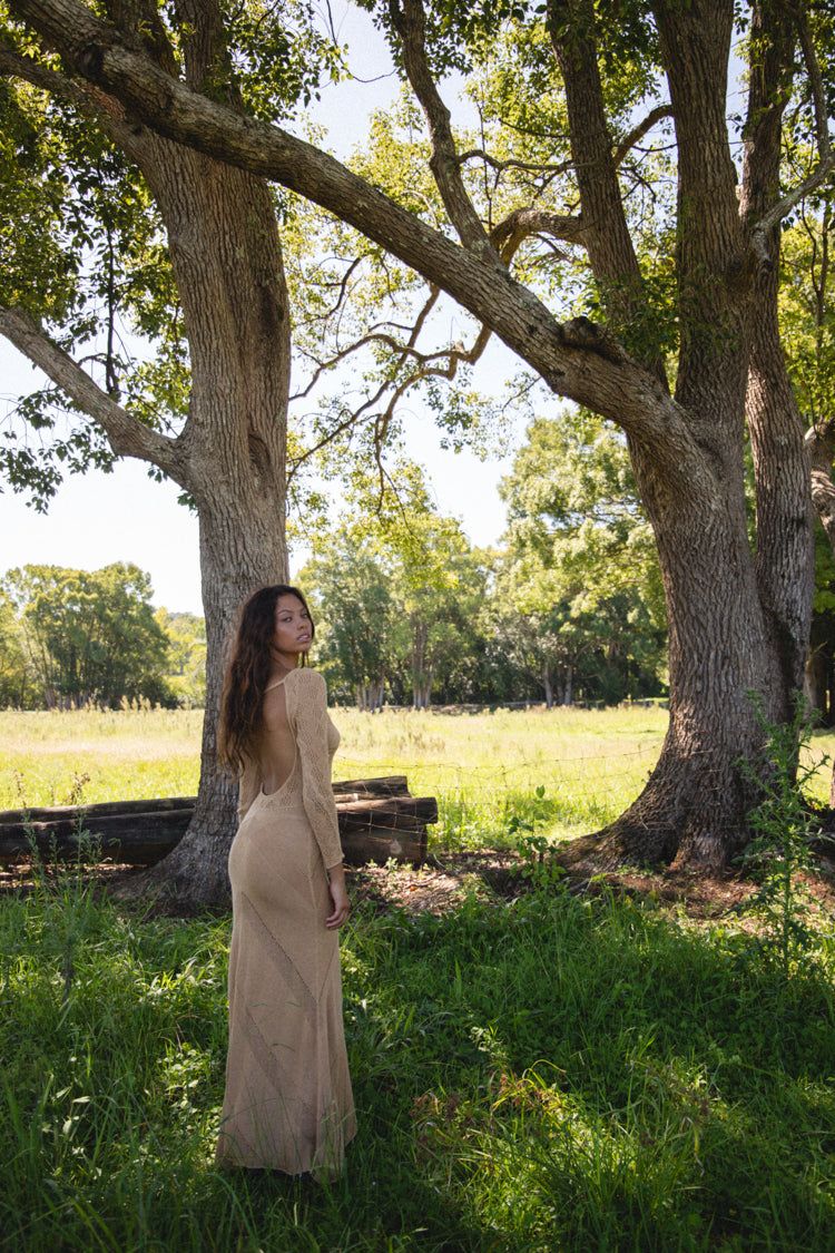 Body & Soul Knit Maxi Dress Tan sold by Verge Girl product image thumbnail 8