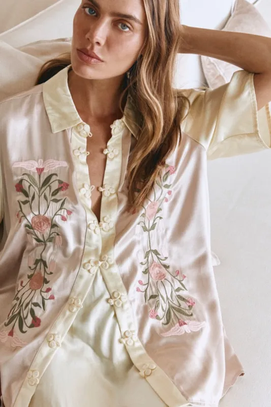 新品 maillot mature RubCotton ShirtJK ベージュ Solstice Shirt Botanica | Parallel