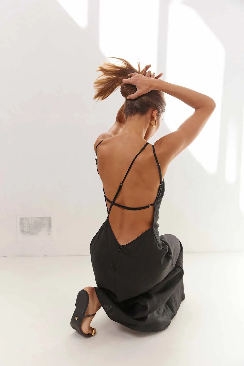 Opal Linen Maxi Dress Black sold by Verge Girl product image thumbnail 3