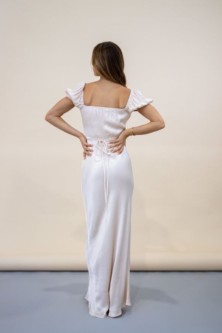 Au Revoir Bias Cut Maxi Dress Nude sold by Verge Girl product image thumbnail 6