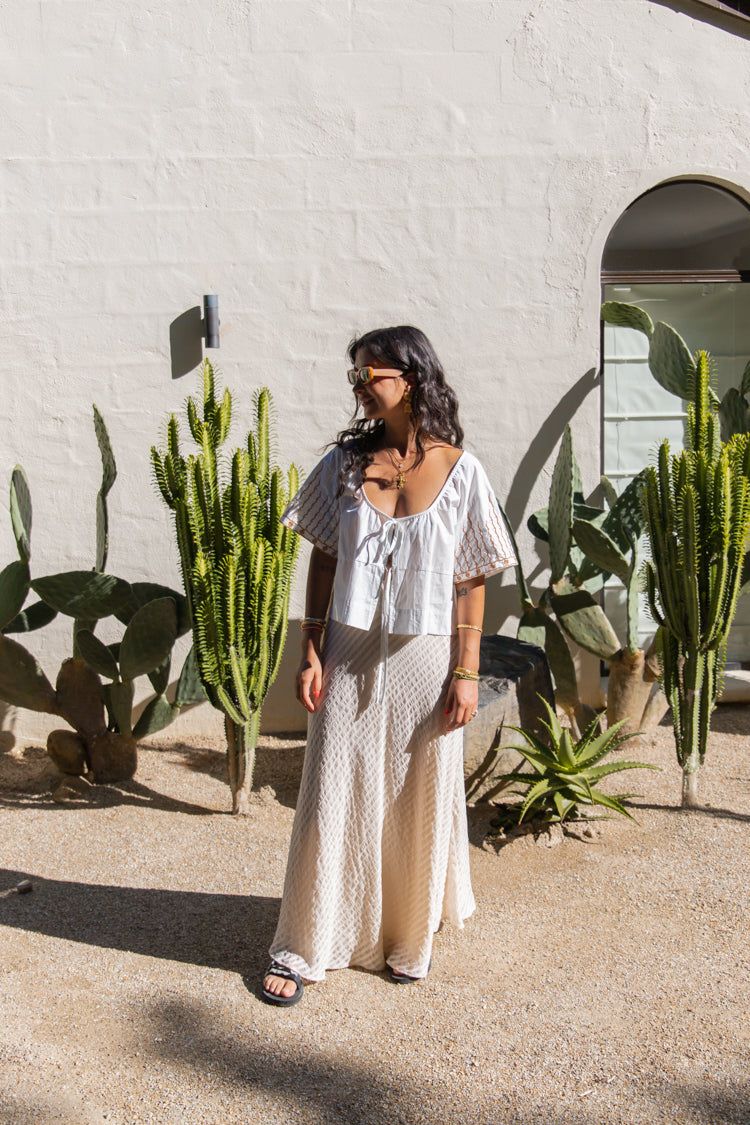 Las Palmas Maxi Skirt Cream sold by Verge Girl product image thumbnail 4