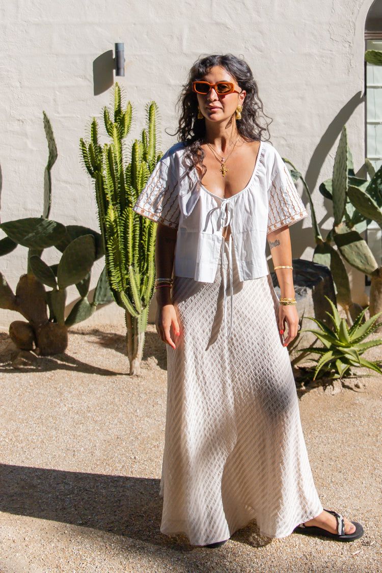 Las Palmas Maxi Skirt Cream sold by Verge Girl product image thumbnail 5