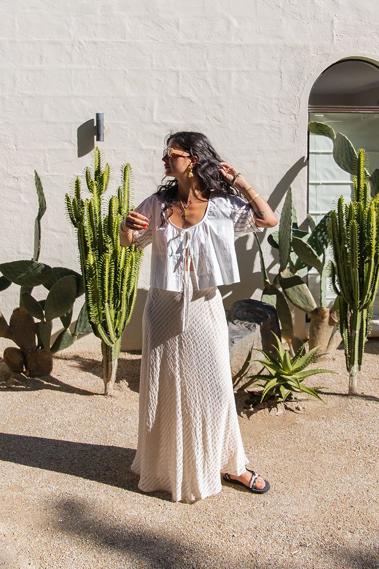 Las Palmas Maxi Skirt Cream sold by Verge Girl product image thumbnail 2