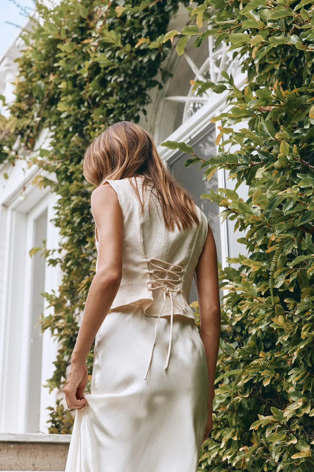 Celeste Linen Top Cream sold by Verge Girl product image thumbnail 3