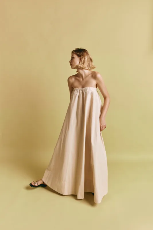 Maia Maxi Dress Nude sold by Verge Girl
