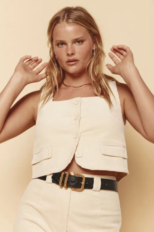 Sadie Top Cream sold by Verge Girl
