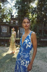 Lust For Sun Bias Cut Maxi Dress Blue sold by Verge Girl