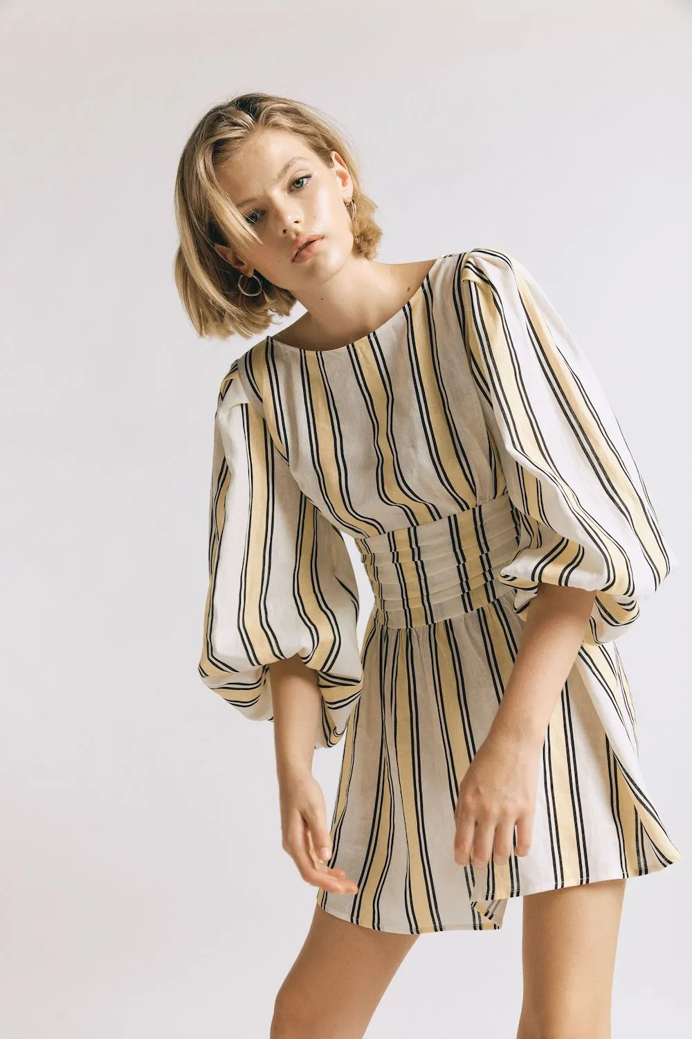 Tularosa Linen Mini Dress Lemon sold by Verge Girl product image thumbnail 2