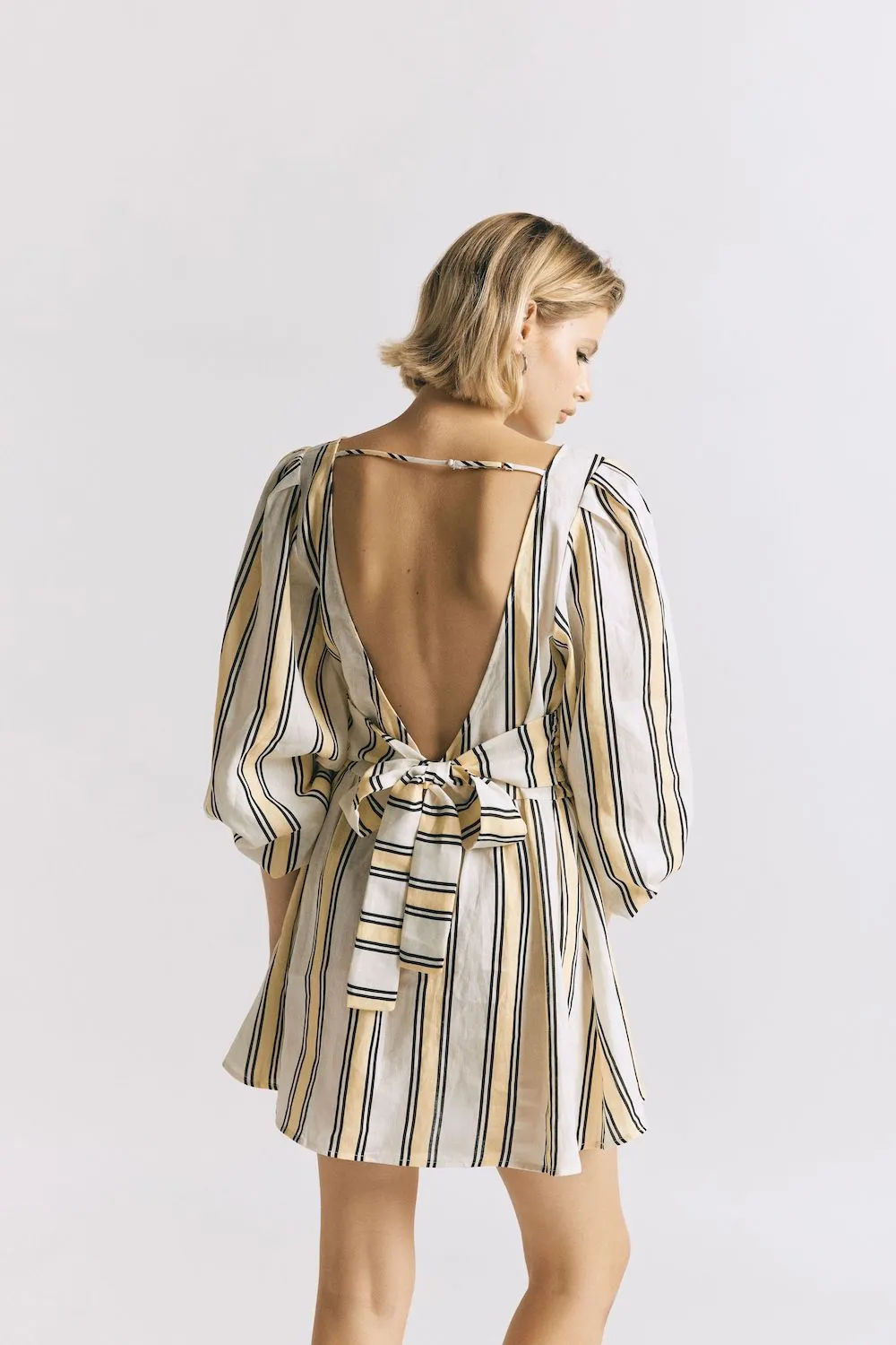 Tularosa Linen Mini Dress Lemon sold by Verge Girl product image thumbnail 3