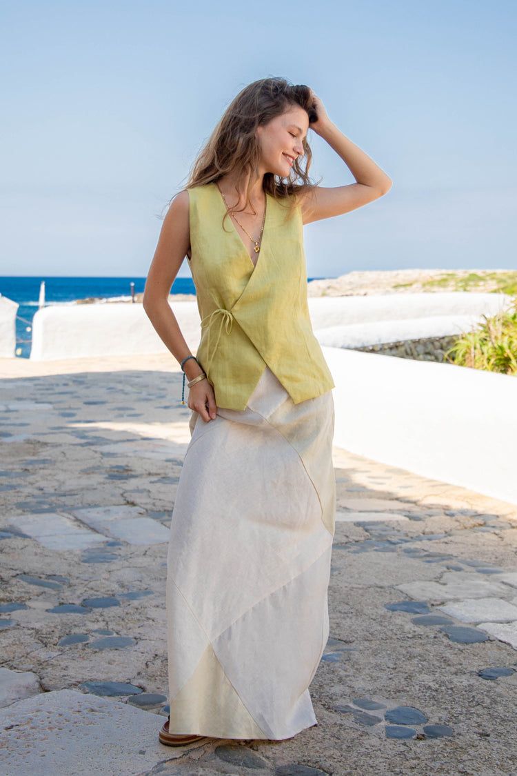 VRG GRL Poet Linen Vest // Sage sold by Verge Girl product image thumbnail 9