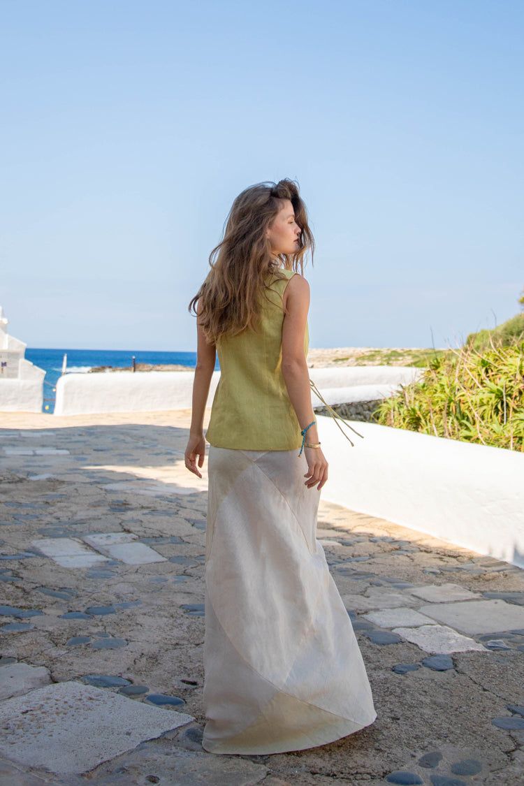 VRG GRL Poet Linen Vest // Sage sold by Verge Girl product image thumbnail 5