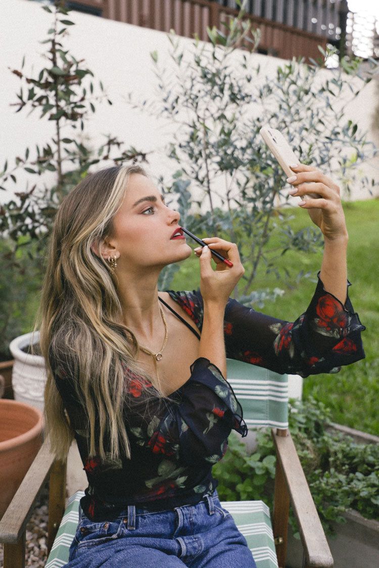 VRG GRL Scarlet Mesh Top // Floral sold by Verge Girl product image thumbnail 3