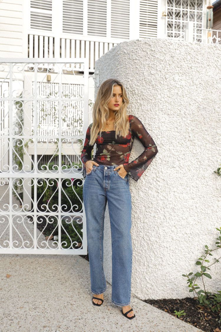 VRG GRL Scarlet Mesh Top // Floral sold by Verge Girl product image thumbnail 5