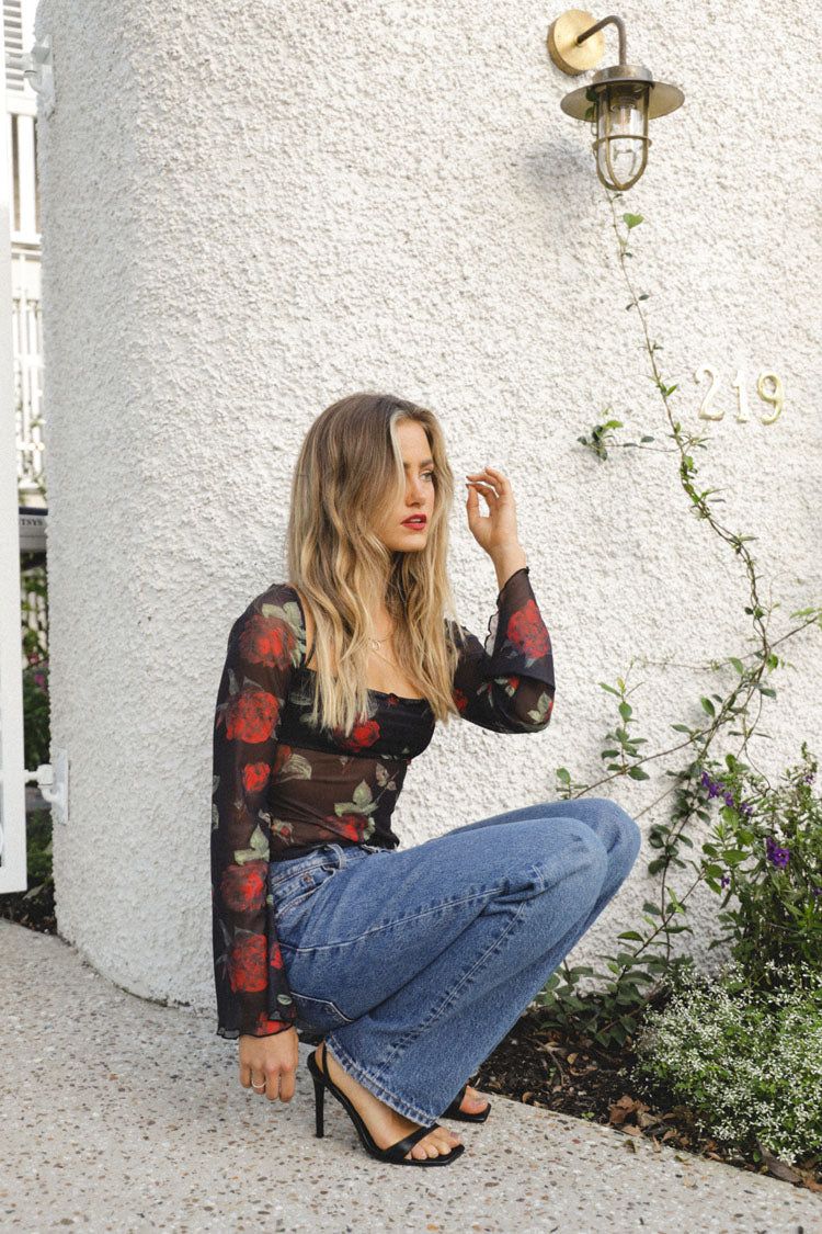 VRG GRL Scarlet Mesh Top // Floral sold by Verge Girl product image thumbnail 7