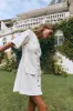 Grace Linen Mini Dress White sold by Verge Girl