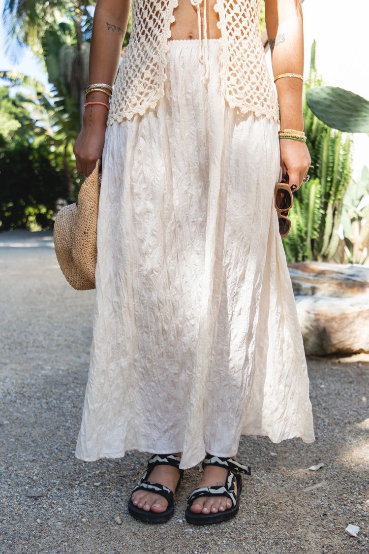VRG GRL Solara Midi Skirt // Cream sold by Verge Girl product image thumbnail 2