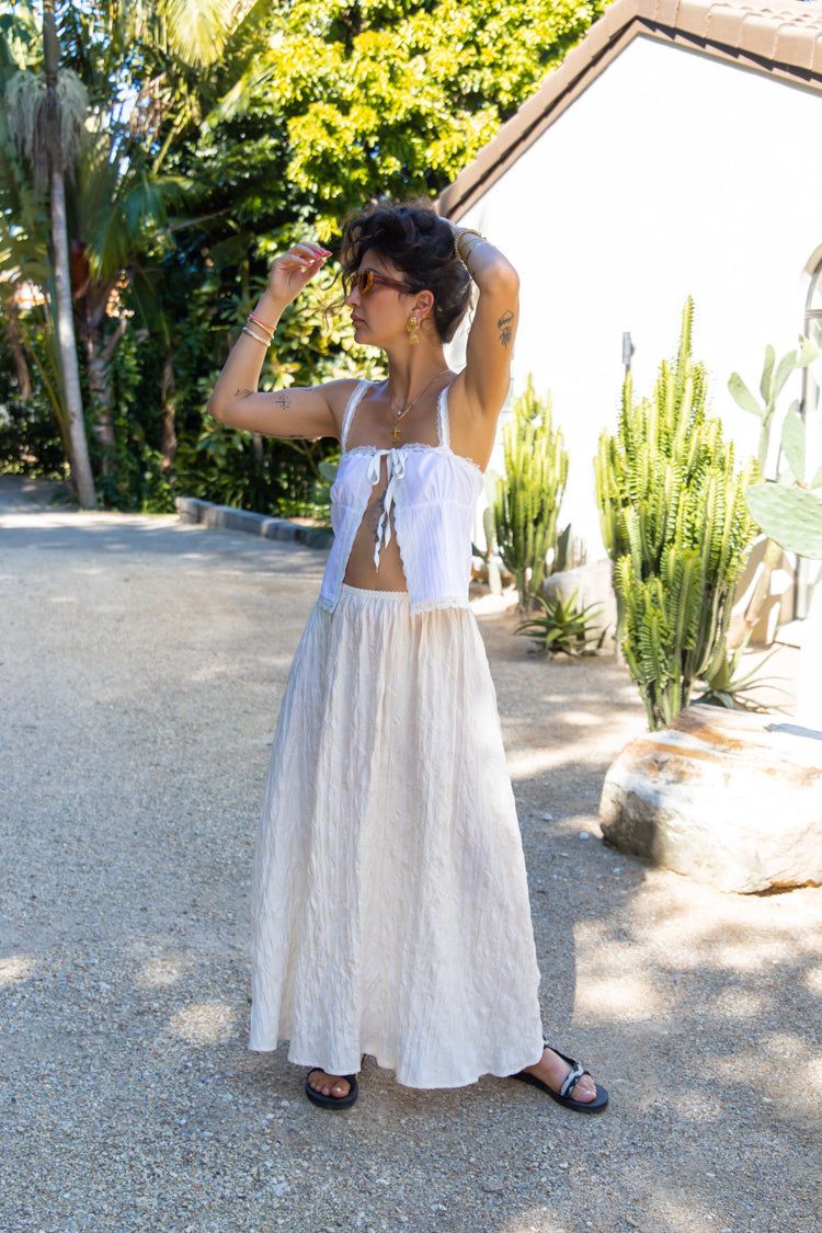 VRG GRL Solara Midi Skirt // Cream sold by Verge Girl product image thumbnail 4