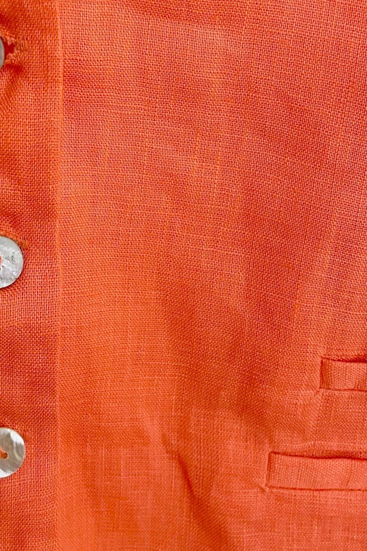 VRG GRL Italian Streets Linen Vest // Orange sold by Verge Girl product image thumbnail 8