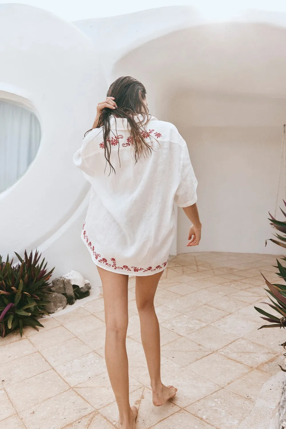 Clara Linen Shirt Rosette sold by Verge Girl product image thumbnail 2