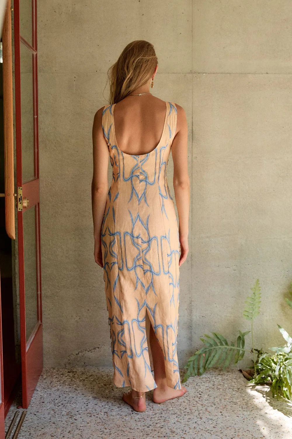 Discoteca Linen Maxi Dress X Emma Rushton sold by Verge Girl product image thumbnail 3