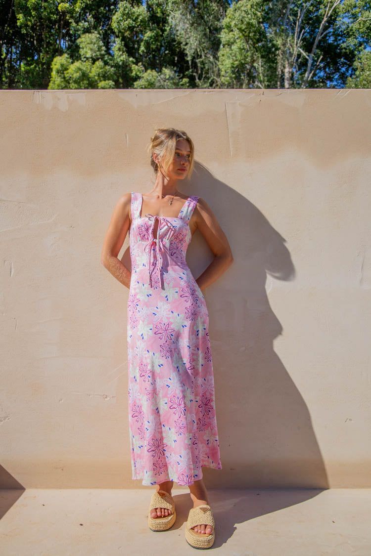 Paolina Bias Cut Midi Dress Flora sold by Verge Girl product image thumbnail 5