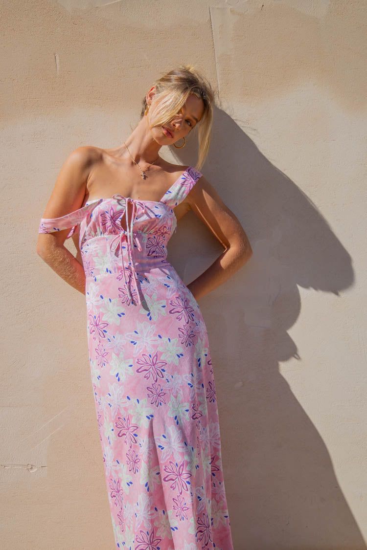 Paolina Bias Cut Midi Dress Flora sold by Verge Girl product image thumbnail 3