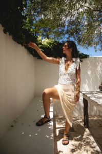 VRG GRL Summer Nostalgia Tie Top // White sold by Verge Girl
