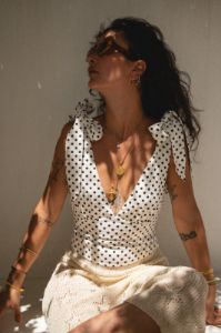 VRG GRL Summer Nostalgia Tie Top // White sold by Verge Girl