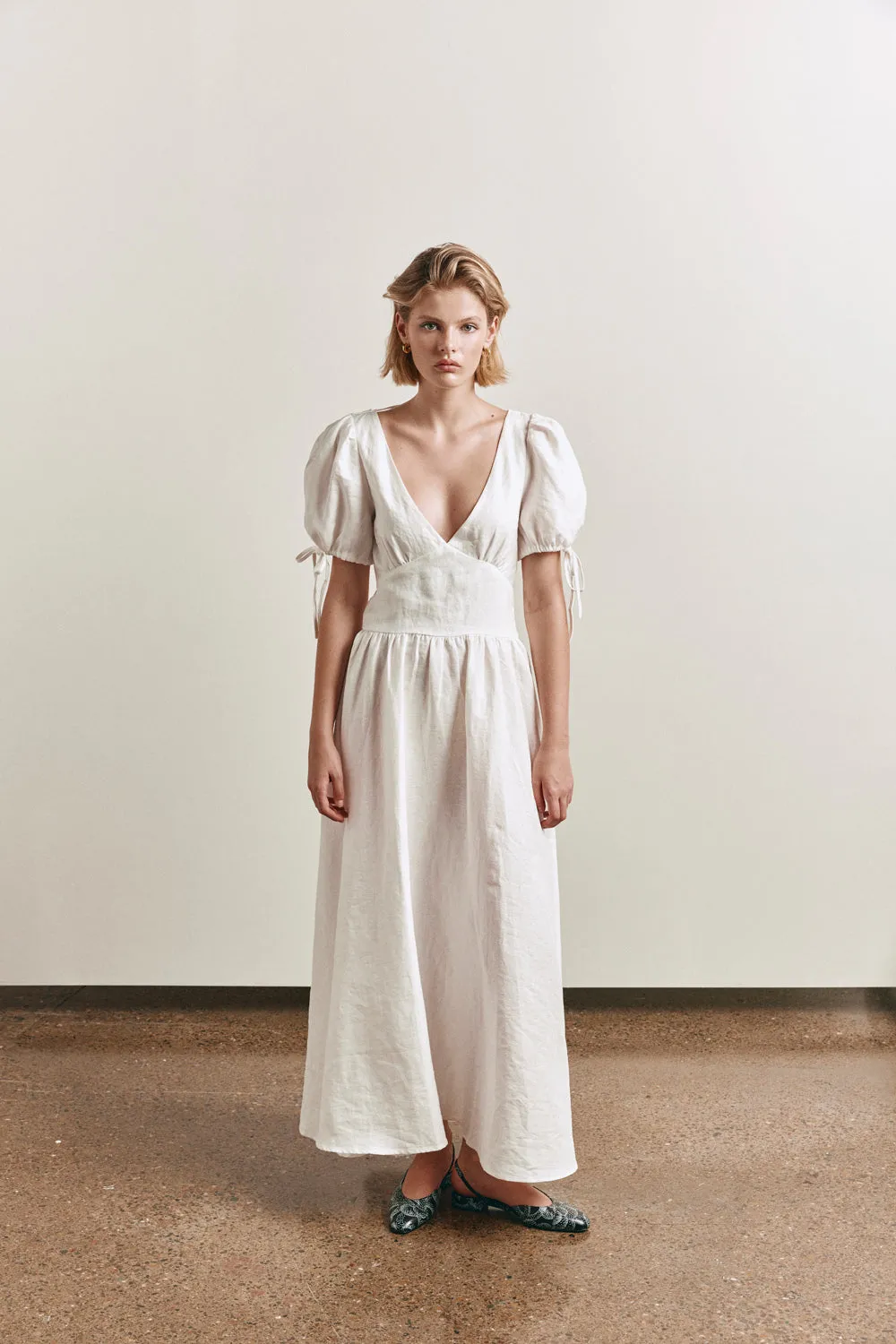 Paradiso Linen Midi Dress White sold by Verge Girl product image thumbnail 2