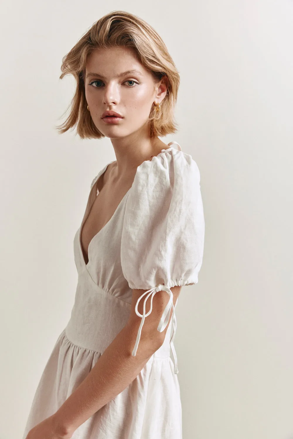 Paradiso Linen Midi Dress White sold by Verge Girl product image thumbnail 4
