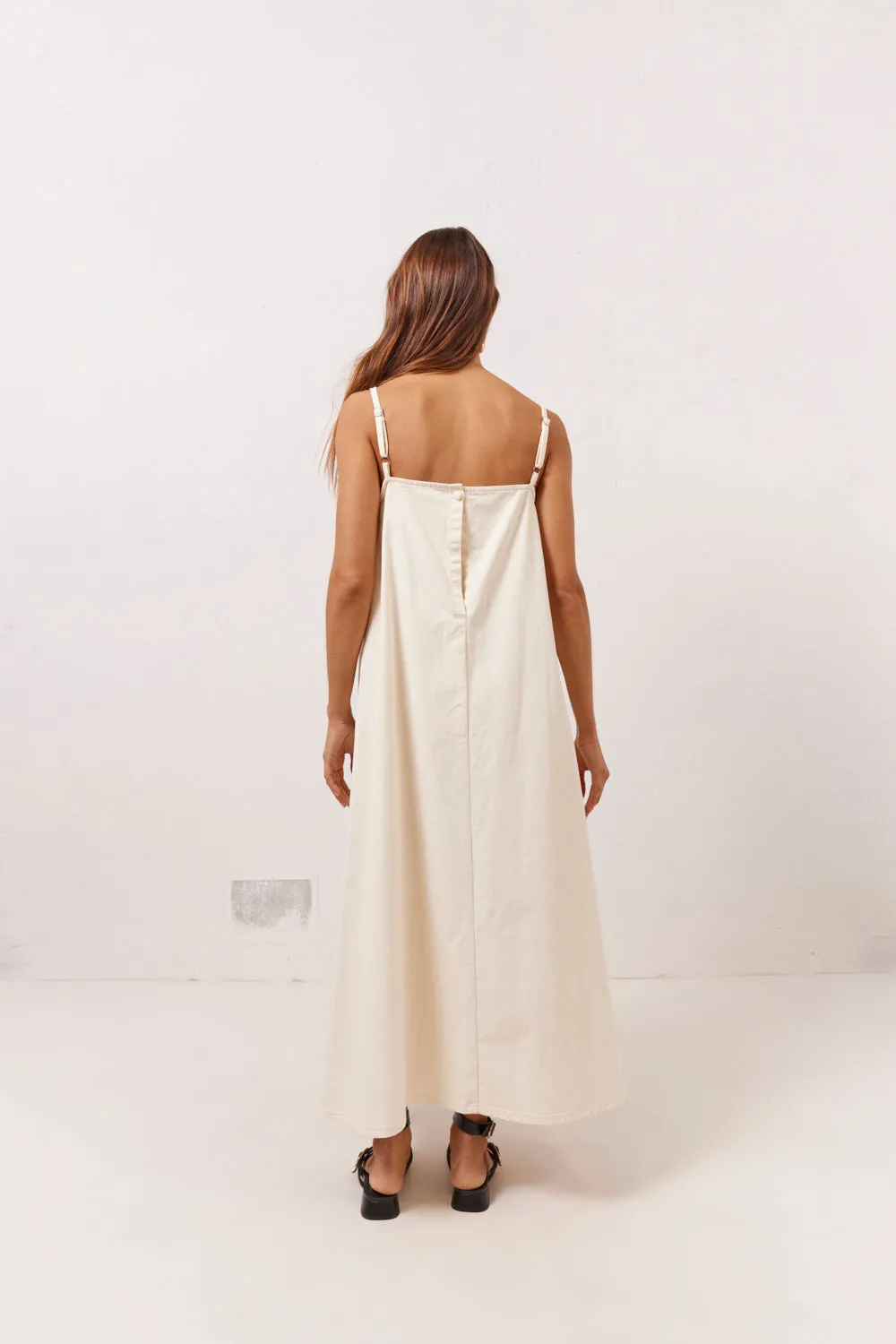 Ruth Denim Midi Dress Cream sold by Verge Girl product image thumbnail 3