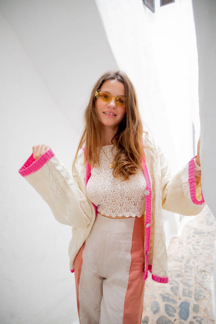 VRG GRL Lola Knit Cardigan // Cream sold by Verge Girl product image thumbnail 5