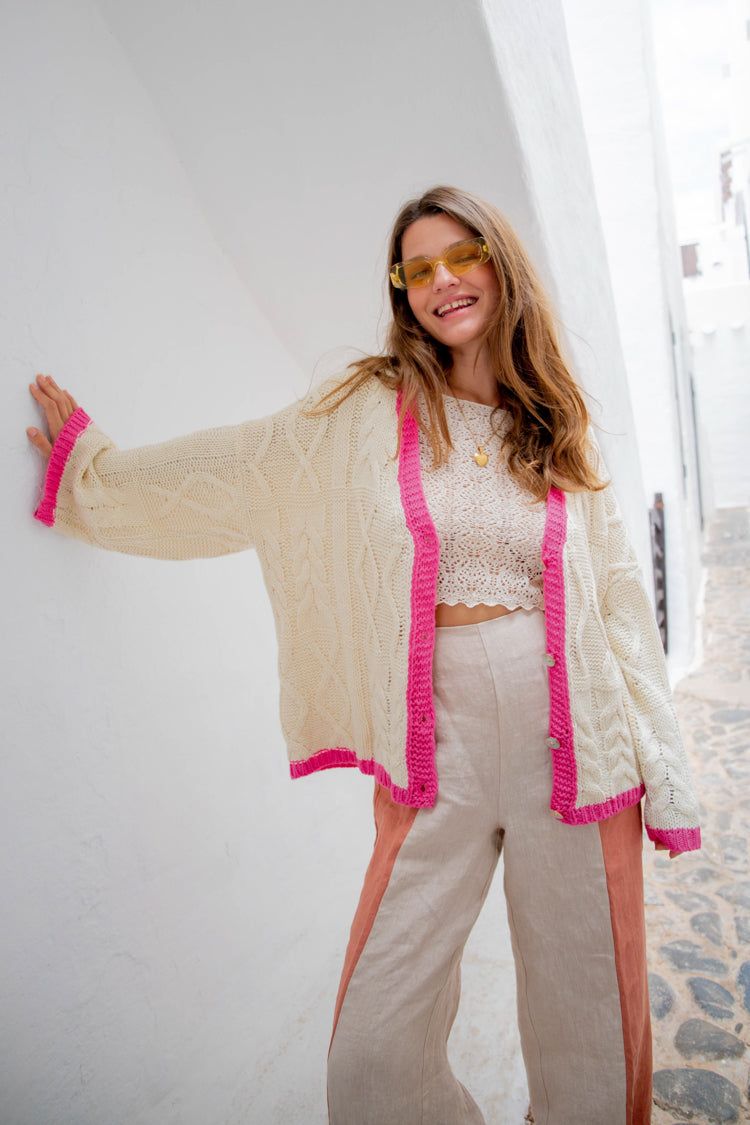 VRG GRL Lola Knit Cardigan // Cream sold by Verge Girl