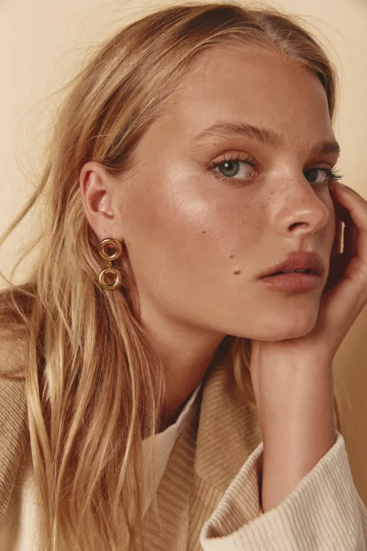 Vivien Earrings Gold sold by Verge Girl