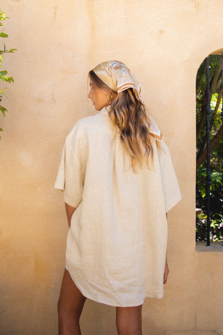 Capri Linen Shirt Creme sold by Verge Girl product image thumbnail 9