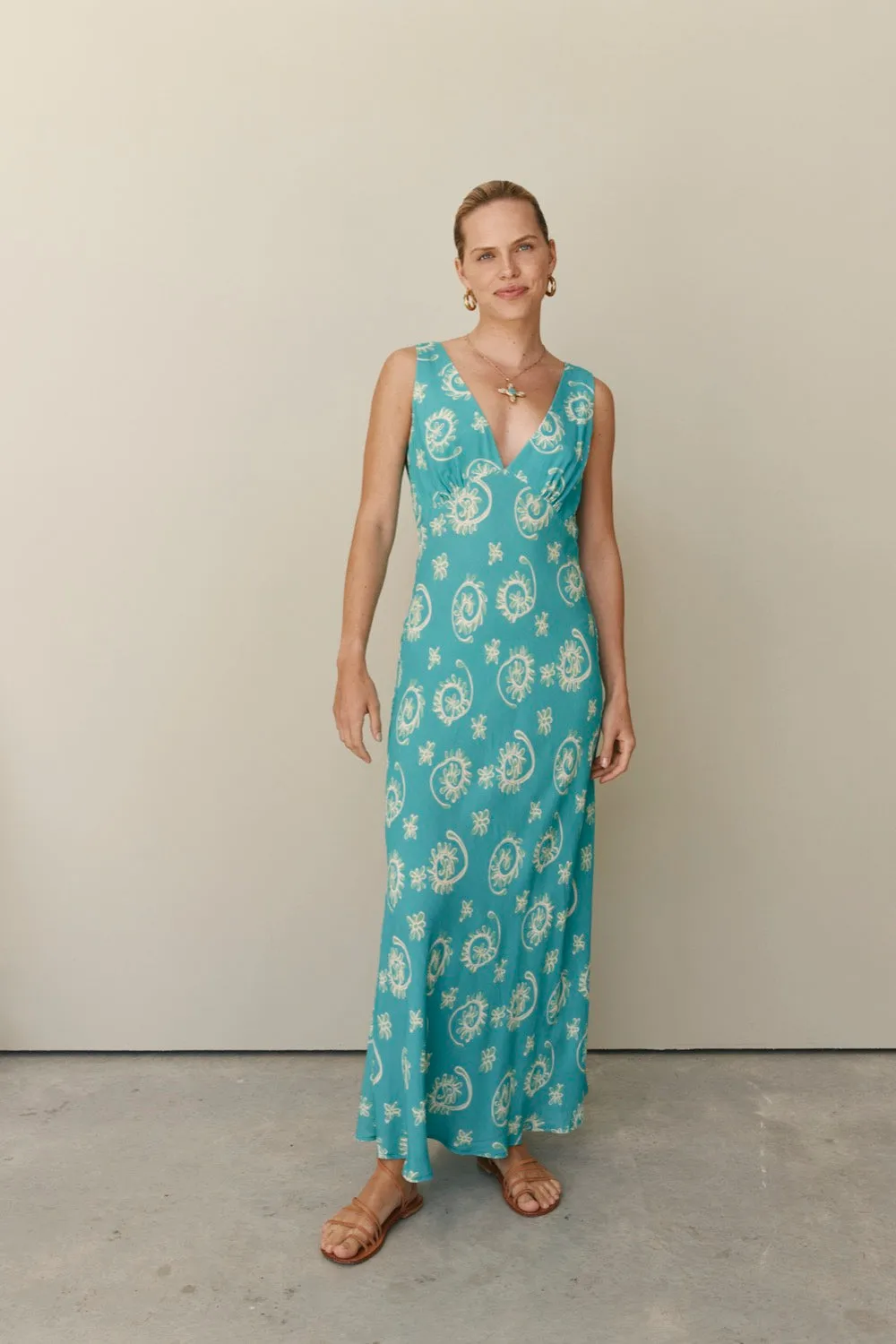 Monette Bias Cut Maxi Dress Grandiflora sold by Verge Girl