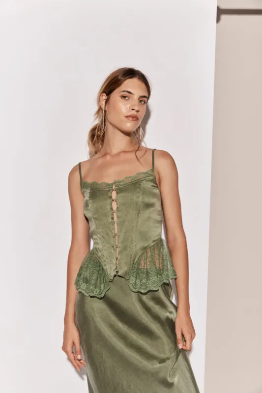 Rhapsody Top Forest sold by Verge Girl