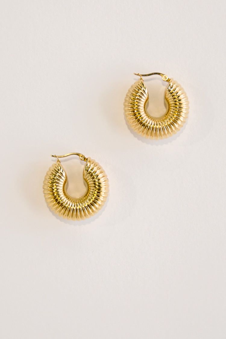 Sol Wave Hoops Gold sold by Verge Girl product image thumbnail 2
