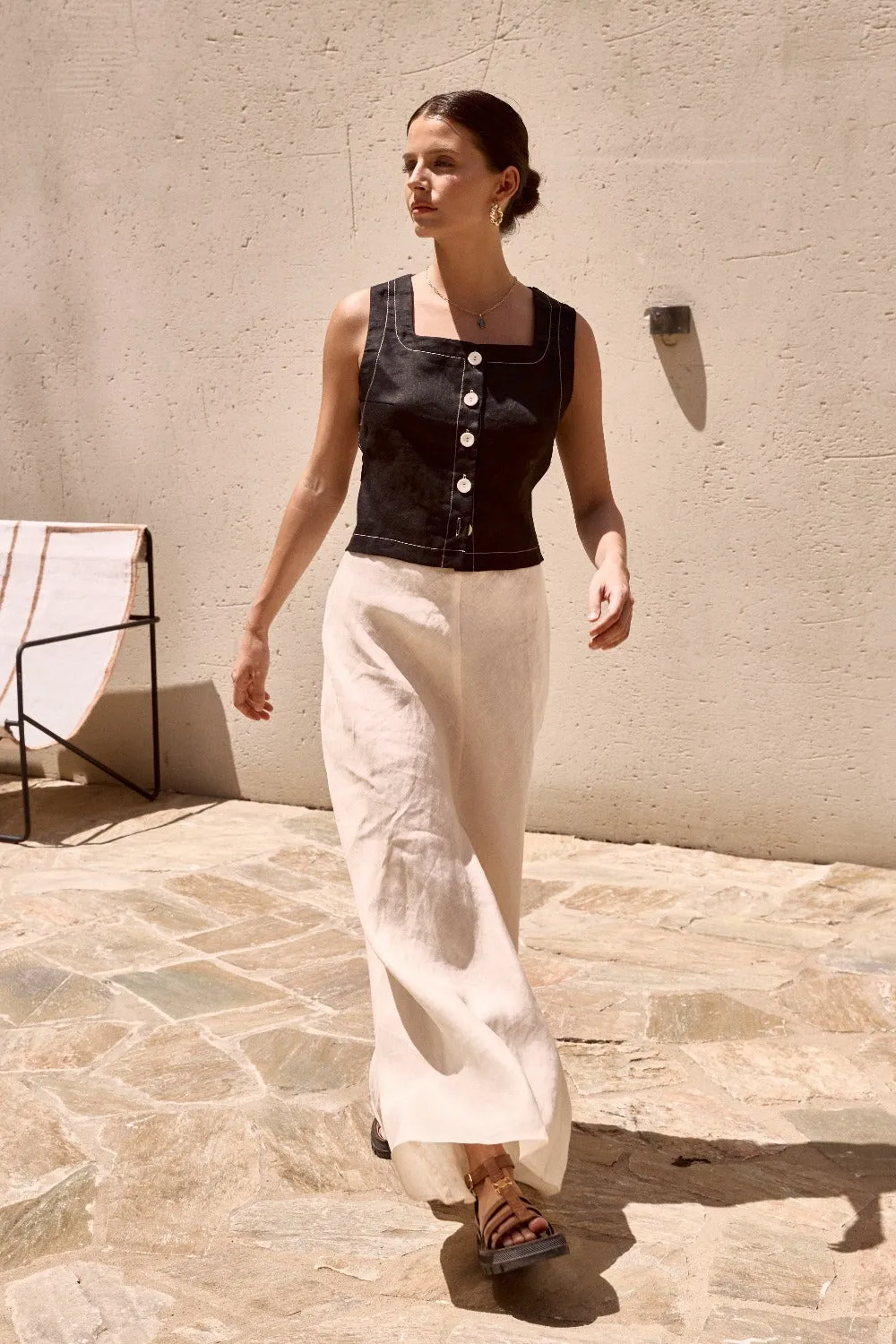 Palais Linen Top Black sold by Verge Girl product image thumbnail 4