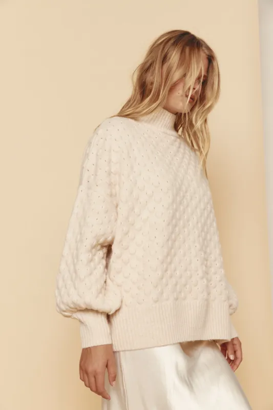 Ivory Knit Jumper Natural sold by Verge Girl