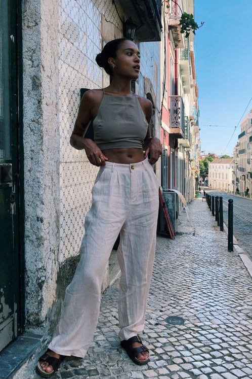 Keeping Cool Linen Pants Natural sold by Verge Girl product image thumbnail 4