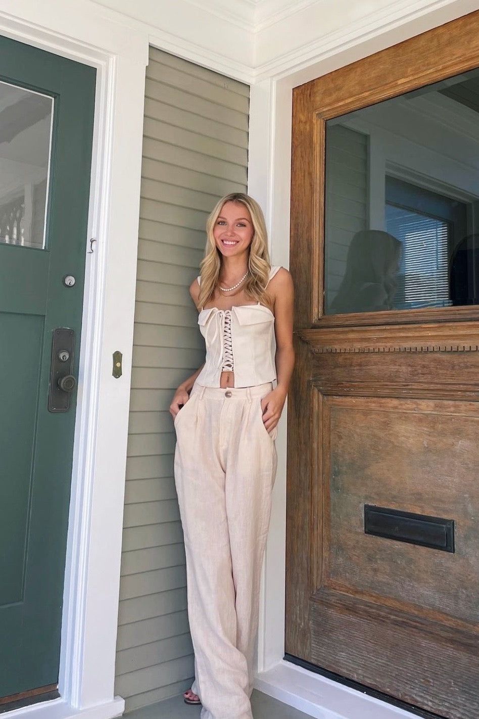 Keeping Cool Linen Pants Natural sold by Verge Girl product image thumbnail 5