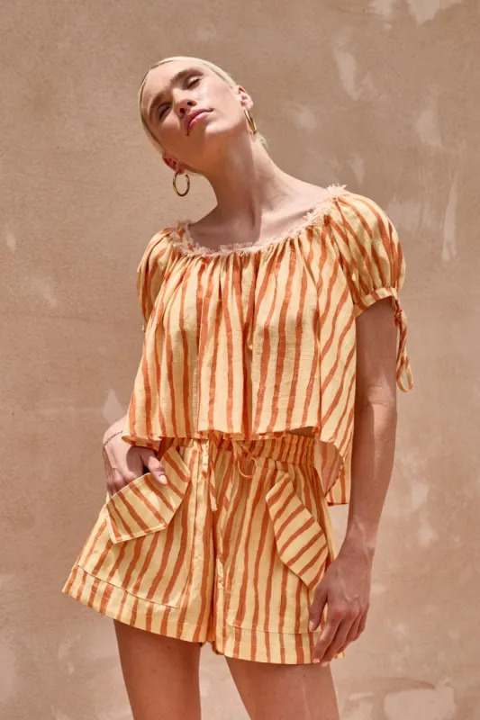 Harry Girl Smock Top Stripe sold by Verge Girl