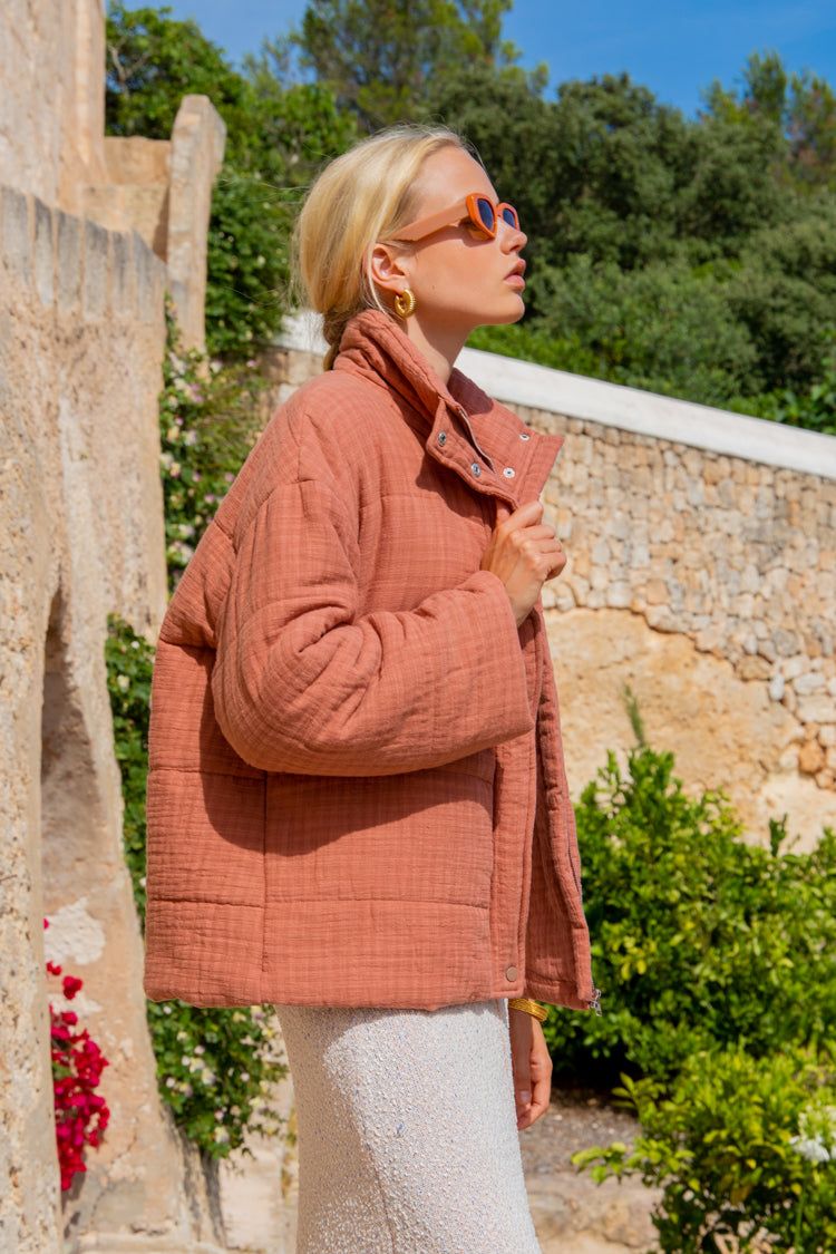 Luminare Jacket Terracotta sold by Verge Girl