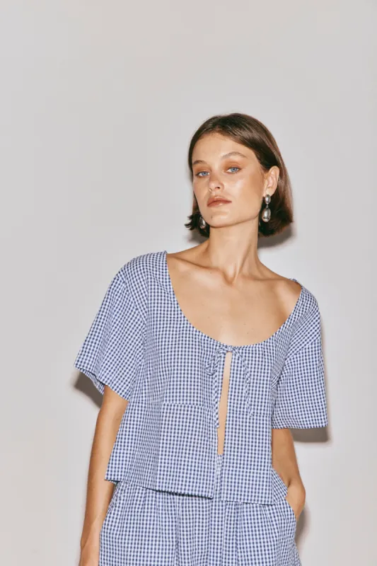 The Sea & I Smock Top Navy sold by Verge Girl