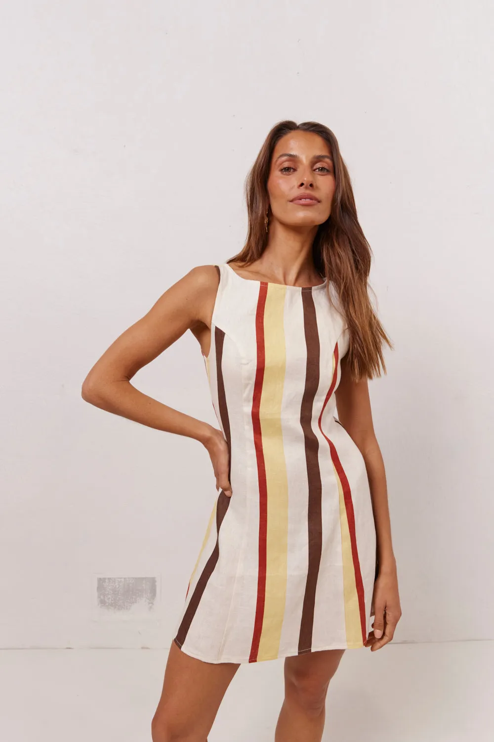 Chloe Linen Mini Dress Ace sold by Verge Girl product image thumbnail 2