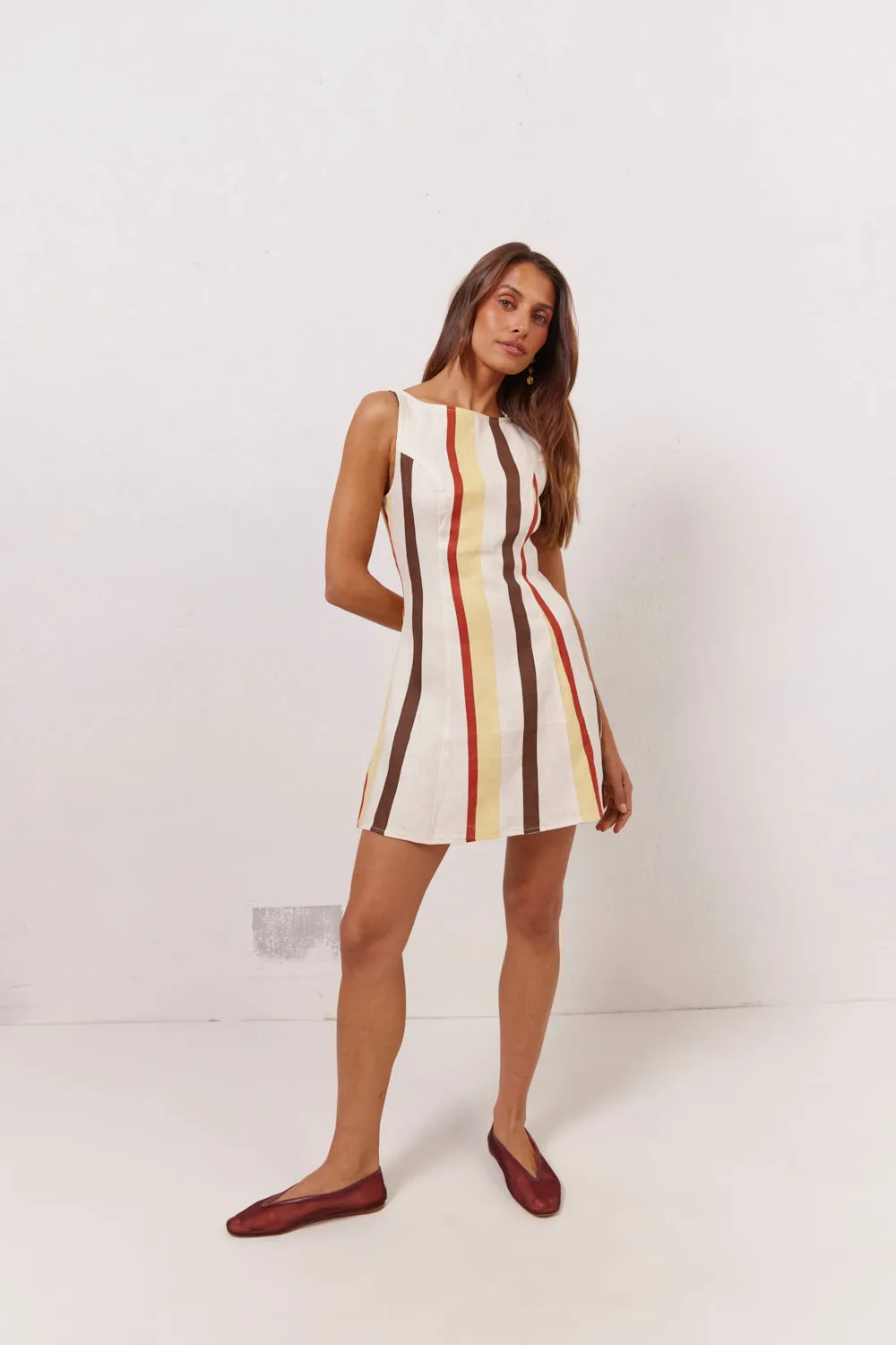Chloe Linen Mini Dress Ace sold by Verge Girl product image thumbnail 5