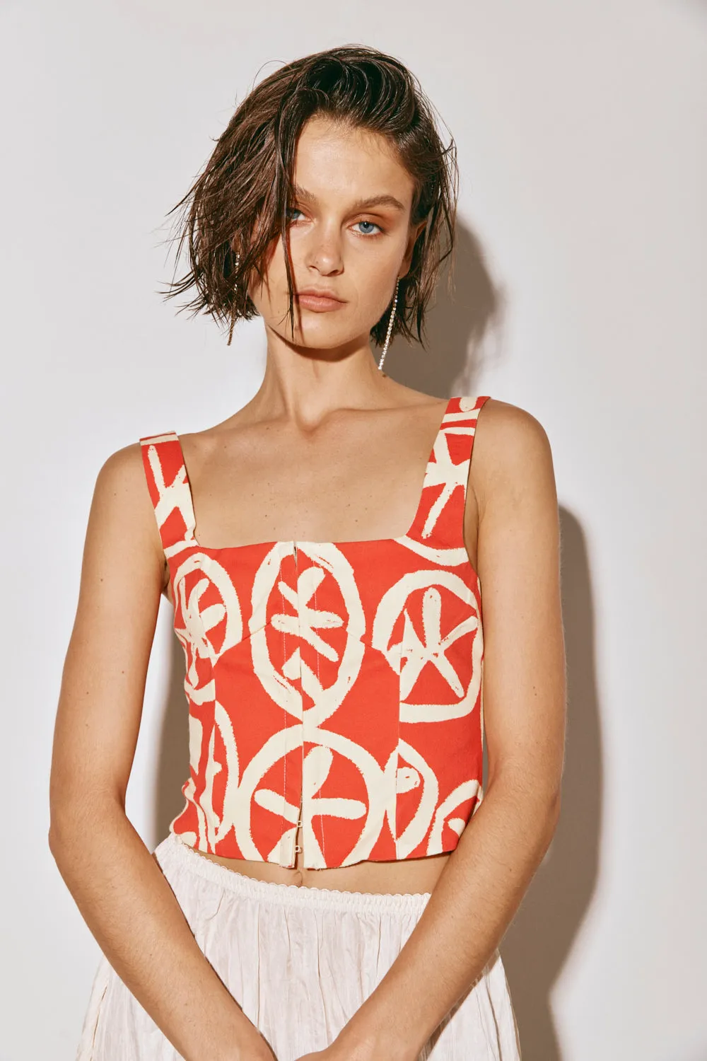 The Way To San Jose Top Print sold by Verge Girl